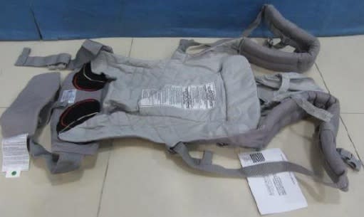 One of the baby carriers found unsafe by Enterprise Singapore. (PHOTO: Enterprise Singapore)