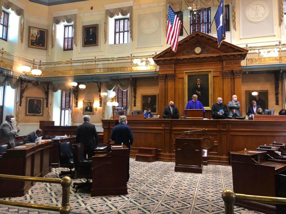The South Carolina Senate met at the State House for a one-day special session on Wednesday, Sept. 2, 2020, to take up voting issues related to COVID-19.
