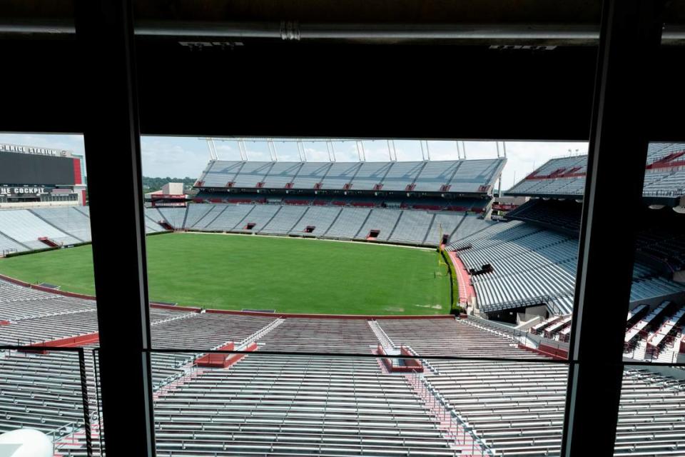 This is the view from one of the 18 suites at Williams-Brice Stadium.