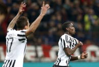 Football Soccer - AC Milan v Juventus - San Siro stadium, Milan, Italy- 9/04/16 - Juventus' Paul Pogba celebrates after scoring. REUTERS/Alessandro Garofalo