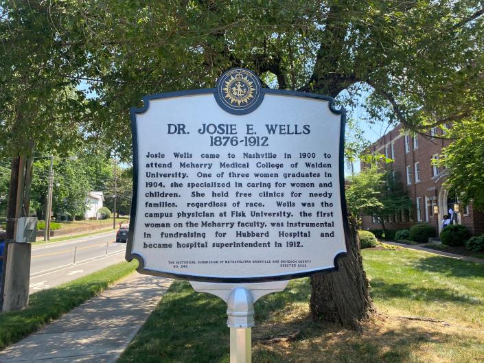 On Friday, May 20, a historical marker honoring Dr. Josie E. Wells was unveiled at Meharry Medical College