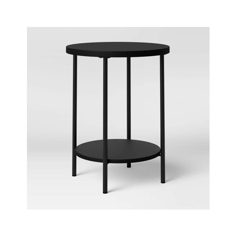 Room Essentials Wood and Metal Round End Table