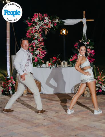 <p>Alyssa Morgan Photography</p> Kalista Caufield and father Doug Miller, father daughter wedding dance