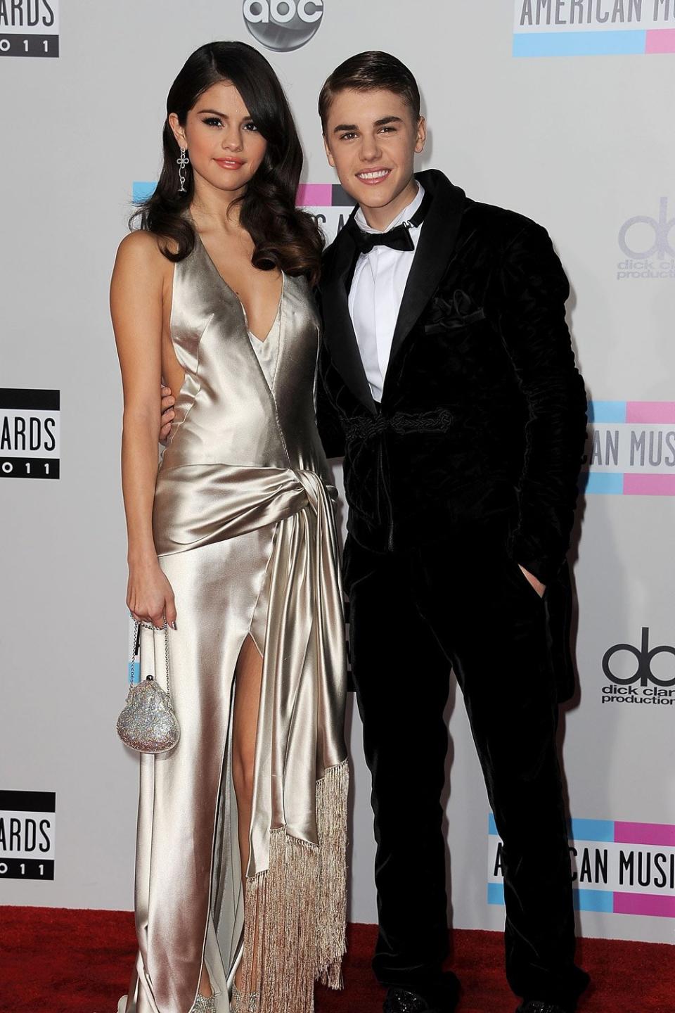 Old school: Selena Gomez and Justin Bieber (Valerie Macon/AFP/Getty Images)