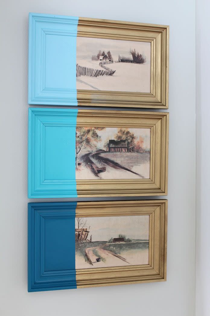 <p>We all have them—those vintage paintings gathering dust in our basements that haven’t seen the light of day in years. Whether they’ve been passed down in your family or you changed your mind about them after buying them at a flea market, you can give them a modern look by dipping them in paint.</p><p><strong>Get the tutorial at <a href="http://simplestylings.com/paint-dipped-artwork/" rel="nofollow noopener" target="_blank" data-ylk="slk:Simple Stylings;elm:context_link;itc:0;sec:content-canvas" class="link ">Simple Stylings</a>.</strong></p><p><a class="link " href="https://www.amazon.com/ScotchBlue-2090-48A-CP-Painters-Polypropylene-Backing/dp/B000A3DQGW/?tag=syn-yahoo-20&ascsubtag=%5Bartid%7C10050.g.31153820%5Bsrc%7Cyahoo-us" rel="nofollow noopener" target="_blank" data-ylk="slk:SHOP PAINTER’S TAPE;elm:context_link;itc:0;sec:content-canvas">SHOP PAINTER’S TAPE</a></p>