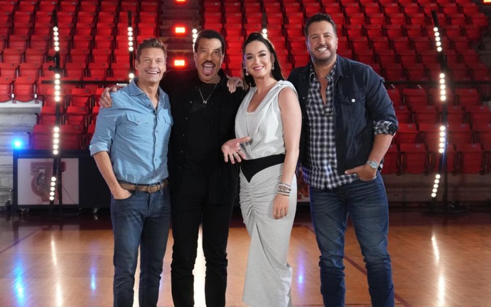 Ryan Seacrest, Lionel Richie, Katy Perry, Luke Bryan<p>Disney/Eric McCandless</p>