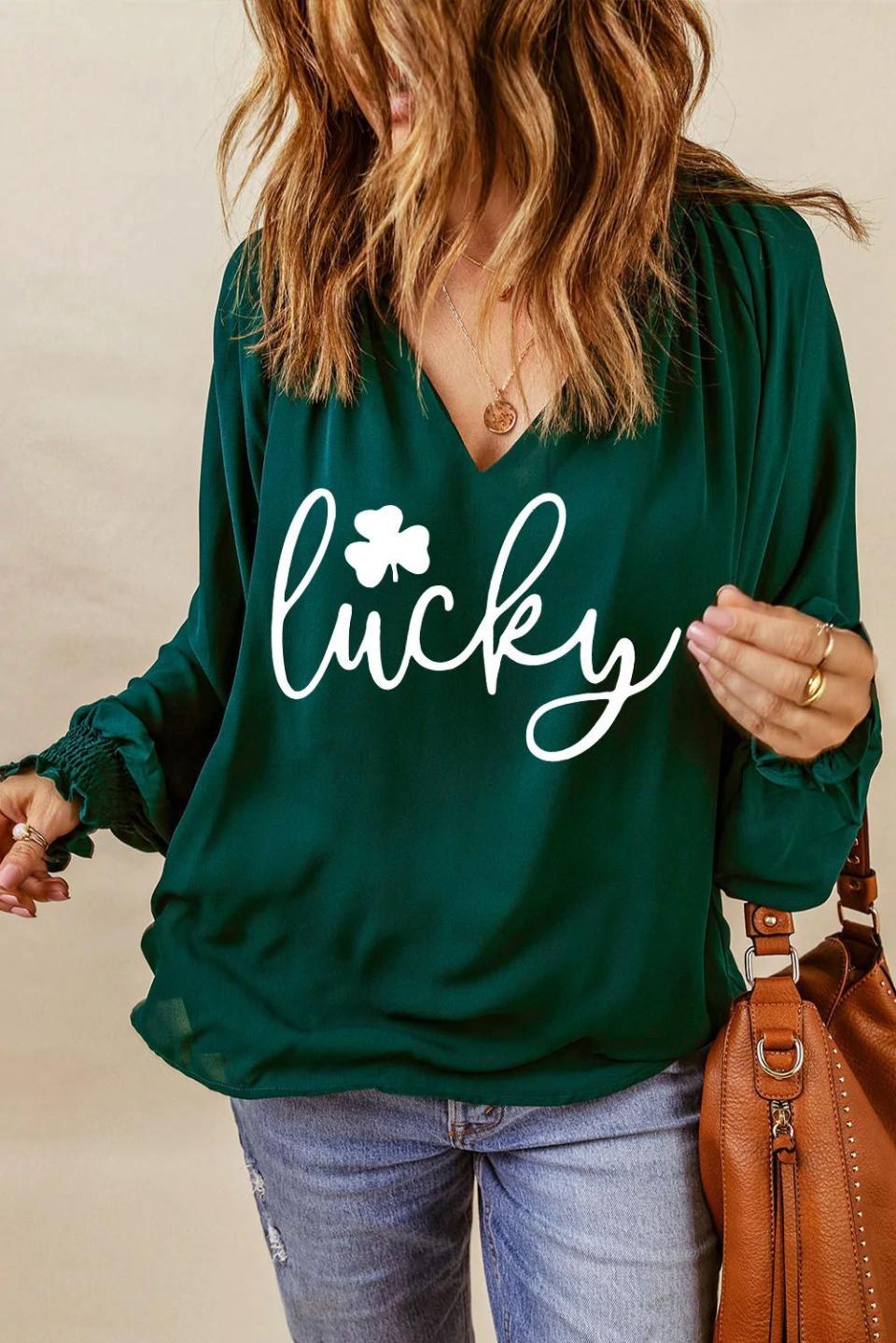 St. Patrick's Day Lucky Blouse