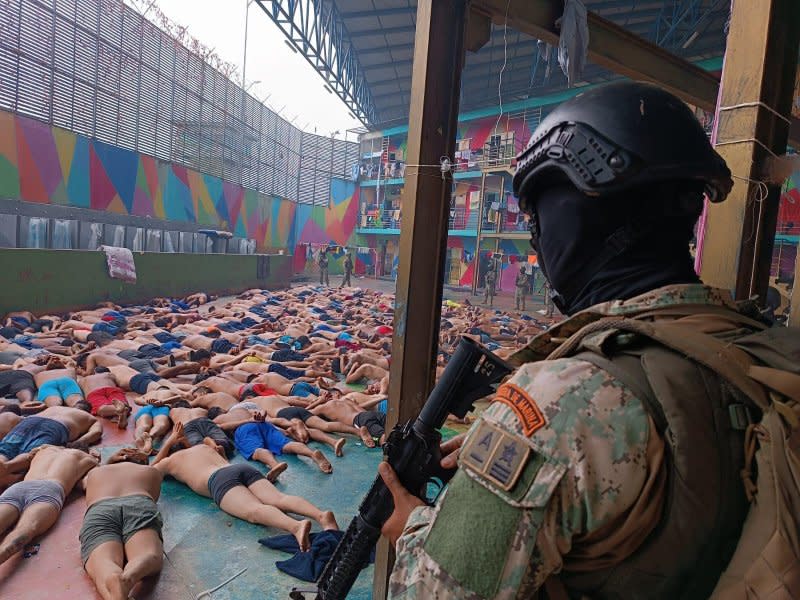 Ecuadorian soldiers have been executing military operations at prisons across the country after riots broke out over the weekend. Photo courtesy of Armed Forces of Ecuador/X