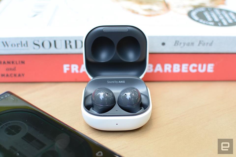 <p>With the Galaxy Buds 2, Samsung adds active noise cancellation to its most affordable true wireless earbuds. This successor to the Galaxy Buds+ are smaller and more comfortable with premium features like wireless charging and adjustable ambient sound. However, ANC performance is only decent and there’s no deep iOS integration like previous models. Still, at this price, Samsung has created a compelling package despite the sacrifices.</p>
