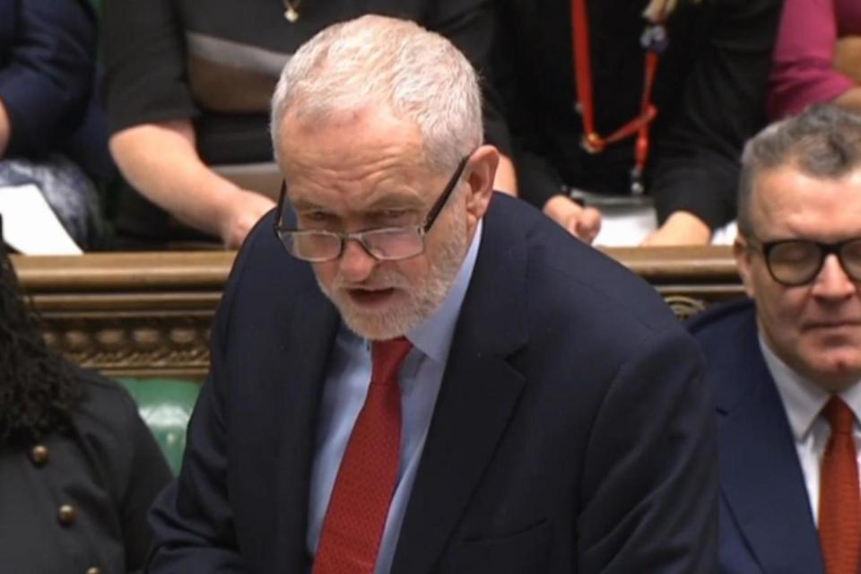 Mr Corbyn saw 48 MPs rebel against him on one amendment (PA)