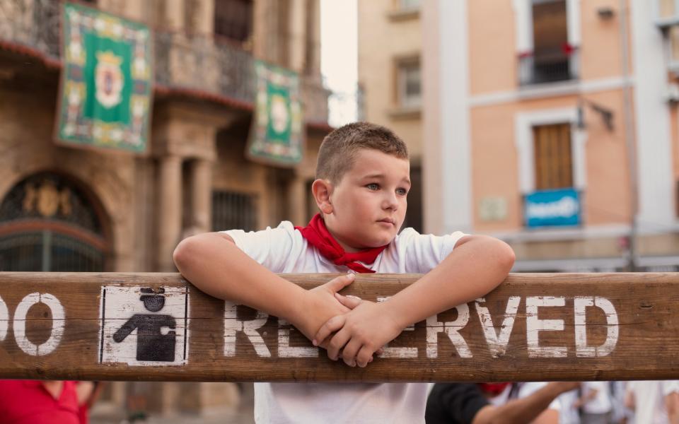 A young boy in Pamplona (stock image) - © 2015 Cristina Iranzo