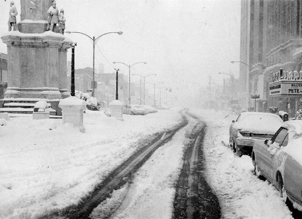 FILE - In February 1973, a winter storm dumped about 14 inches of snow across the area.