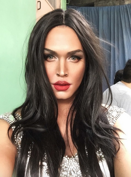 Makeup artist Paolo Ballesteros transforms himself into Megan Fox.