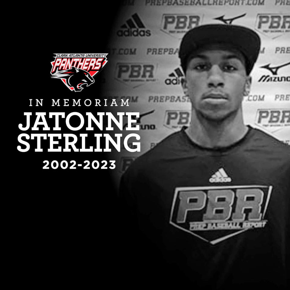 Jatonne Sterling was a sophomore baseball player for Clark Atlanta University. (CAU Athletics)