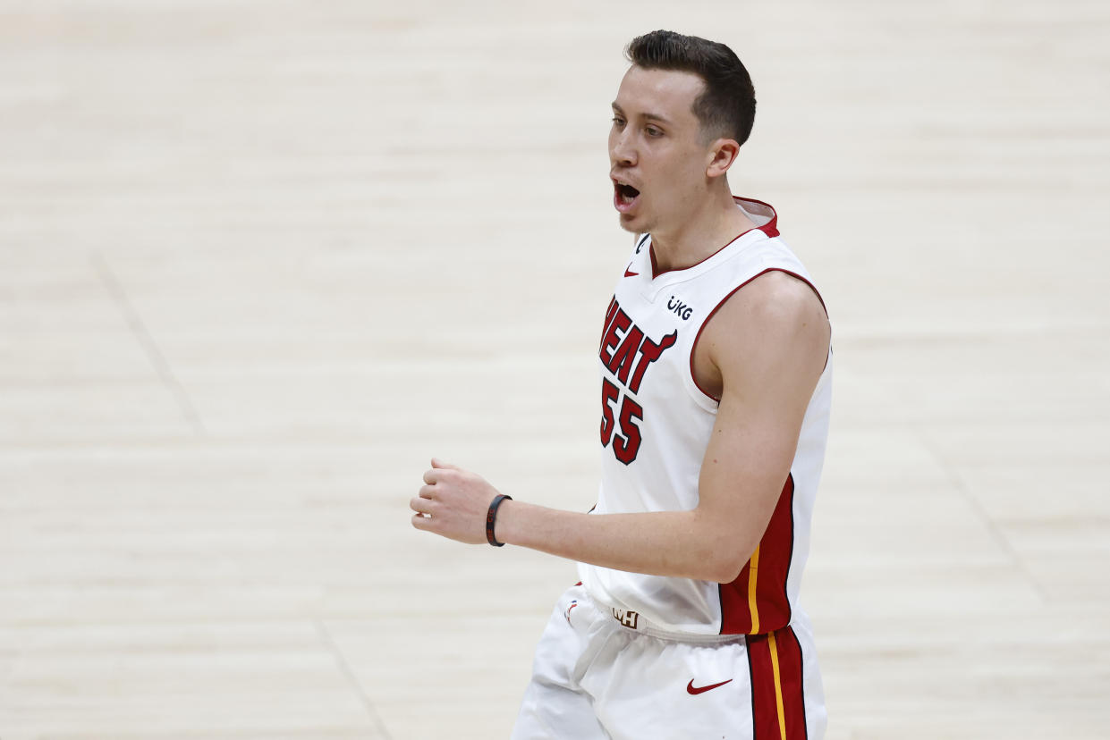 Duncan Robinson helped spark the Heat to victory in Game 2. (Photo by Justin Edmonds/Getty Images)