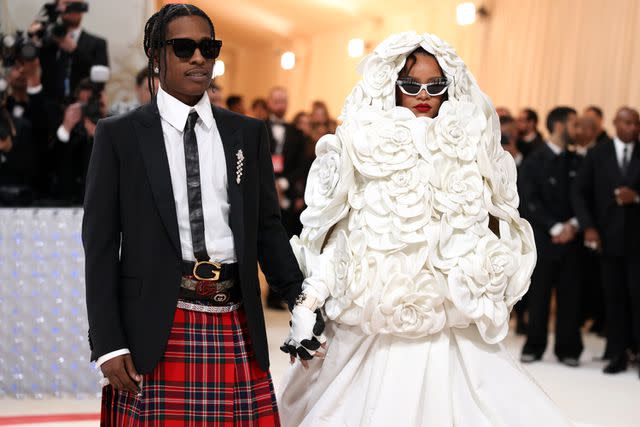 John Shearer/WireImage A$AP Rocky and Rihanna at the 2023 Met Gala