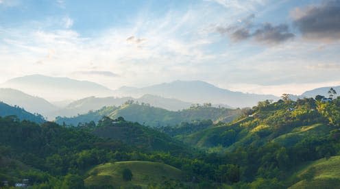 <span class="caption">Colombia's coffee region: the country could lose two thirds of its best coffee-growing land.</span> <span class="attribution"><span class="source">Javier Crespo / shutterstock</span></span>