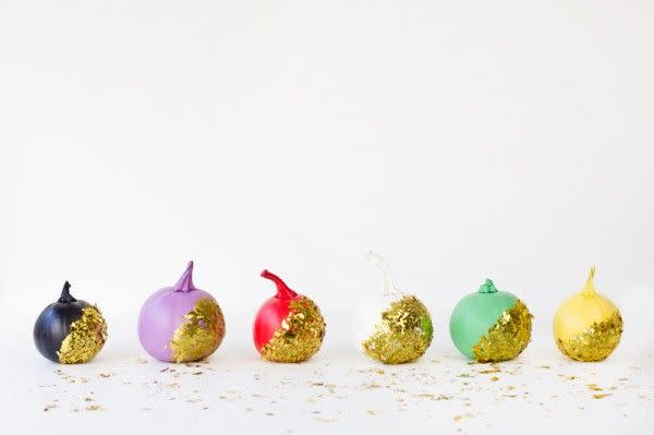 Confetti Dipped Pumpkins