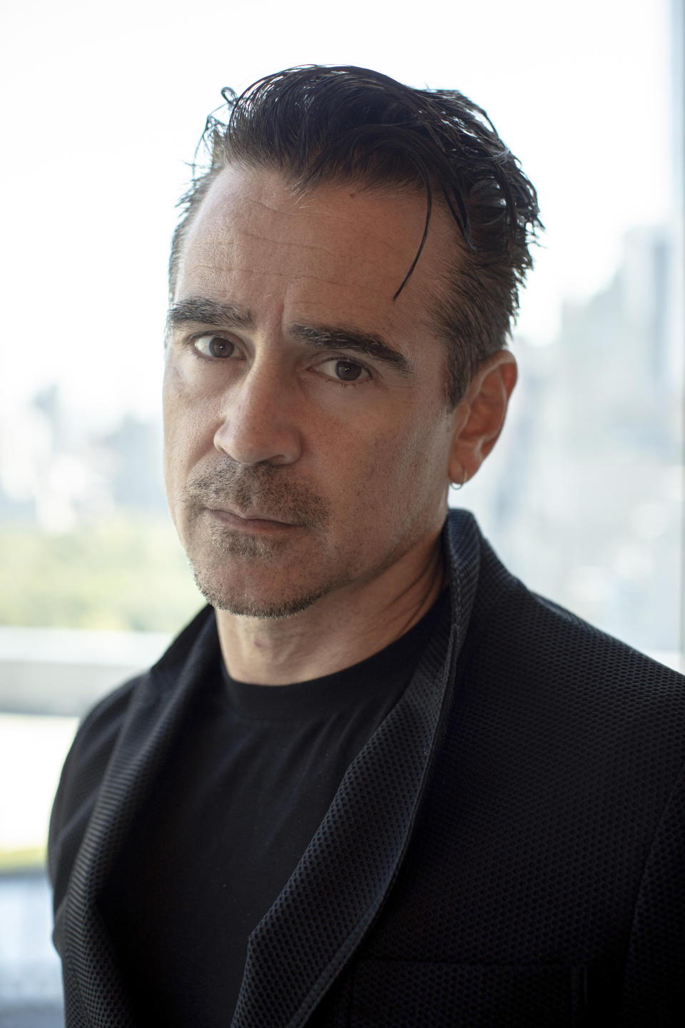 El actor Colin Farrell posa para un retrato para promover "The Banshees of Inisherin" el 11 de octubre de 2022 en Nueva York. (Foto Matt Licari/Invision/AP)