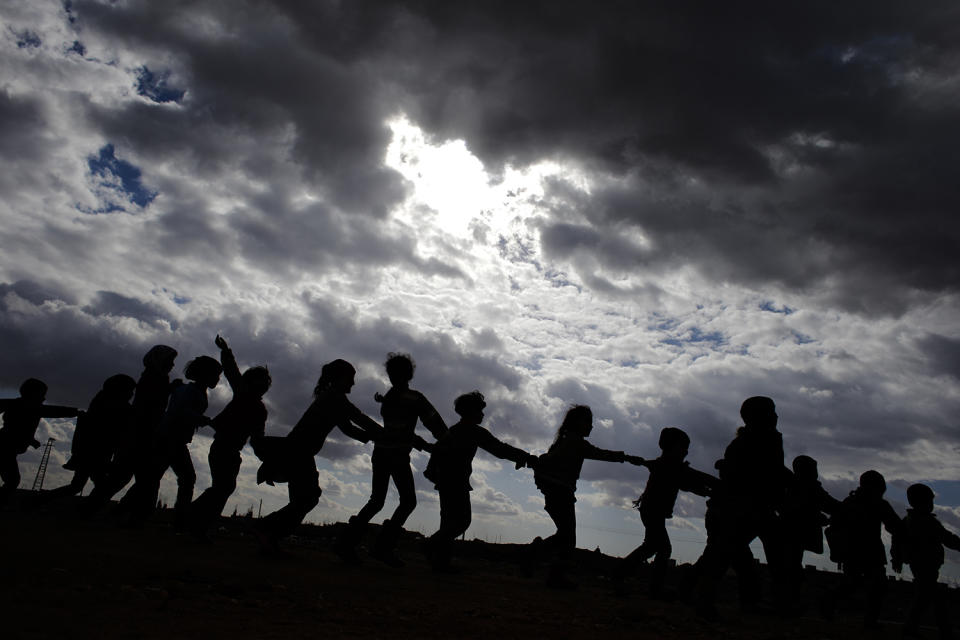 Displaced Syrian children