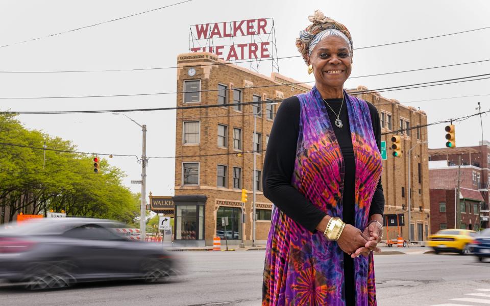 Claudia Polley, lifelong Indianapolis resident and ULLI President, is one of the leaders hoping to revitalize Indiana Avenue to its former glory. “Indiana Avenue used to be a place of joy,” Polley said. “In one way or another and whether it was long term or short term, whatever, but it used to be a place that people came to, and smiled and enjoyed and lived. And we think it should be that way again.” Photographed on Thursday, April 27, 2023 at Kurt Vonnegut Museum on Indiana Avenue in Indianapolis.