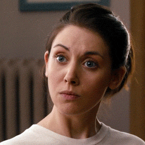 Alison Brie as Suzie is stunned in a scene from "The Five-Year Engagement"