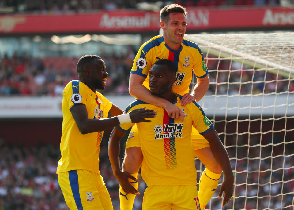 Benteke scored his first of the season as Palace won for the first time ever at the Emirates Stadium