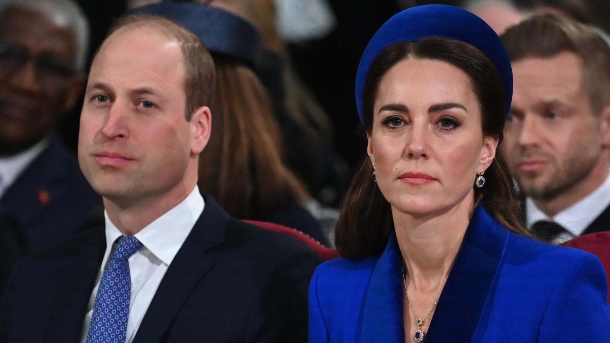  Prince William and Kate missed out on an epic event. Seen here they attend the Commonwealth Day service ceremony . 