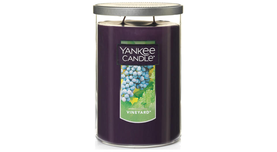 Yankee Candle vineyard-scented tumbler candle. (Photo: Amazon)