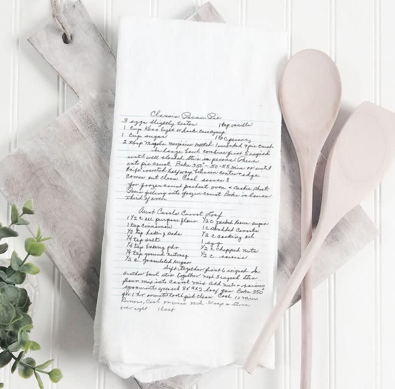 13) Handwritten Recipe Towel