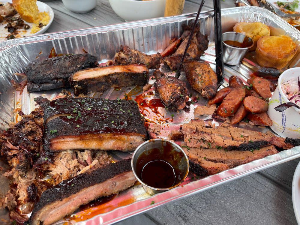 Huge Platter at Great Northern BBQ in Providence, Rhode Island