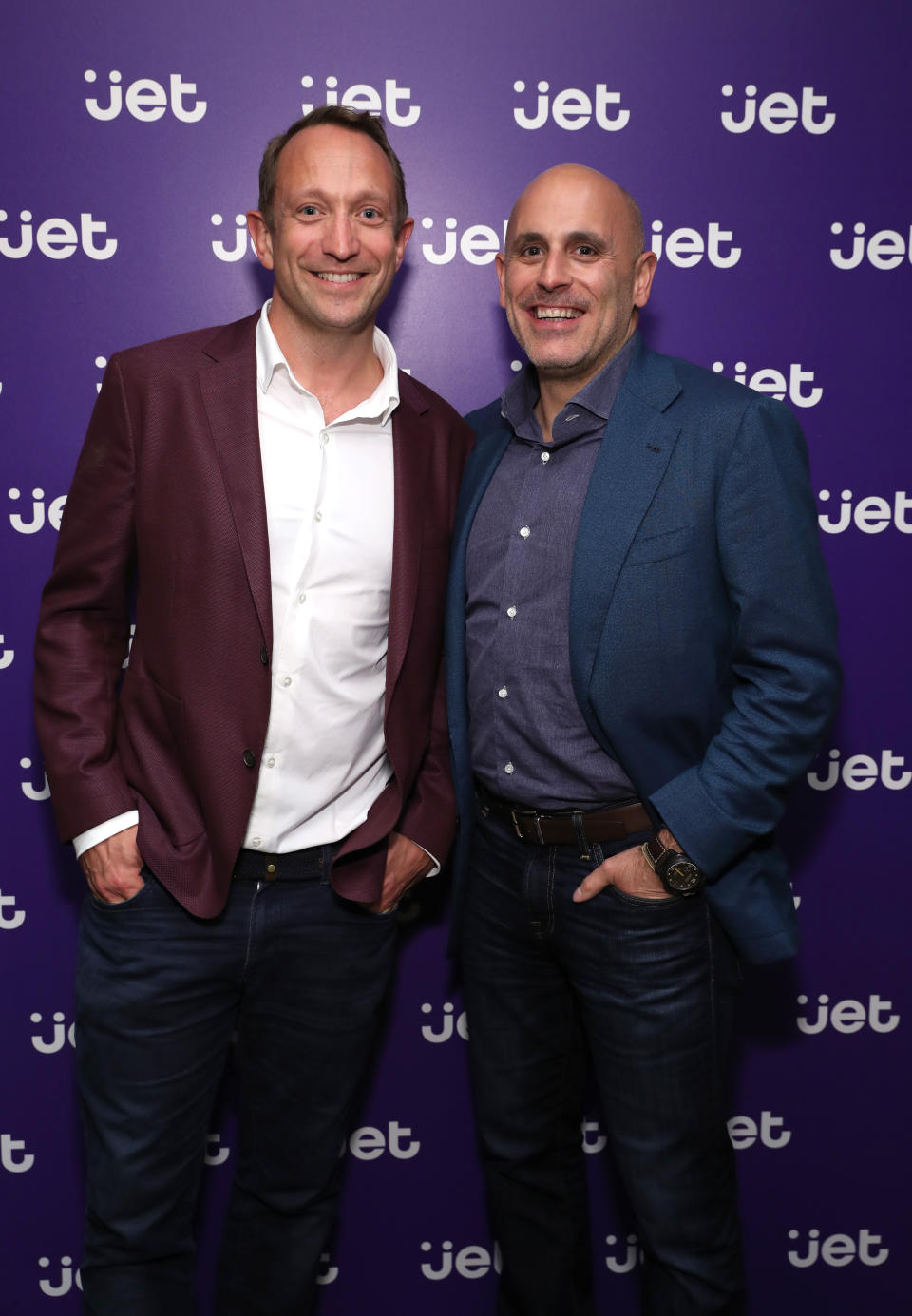 NEW YORK, NY - SEPTEMBER 13:  Marc Lore, founder of Jet and president and CEO of Walmart U.S eCommerce and Simon Belsham, president of Jet, Celebrate The Relaunch of Jet at the brand's Townhouse experience in NYC on September 13, 2018 in New York City.  (Photo by Cindy Ord/Getty Images for Jet.com)