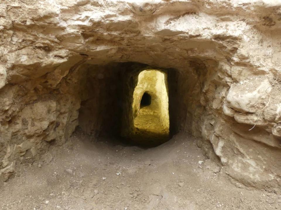 Some of the hidden tunnels at the 800-year-old home.