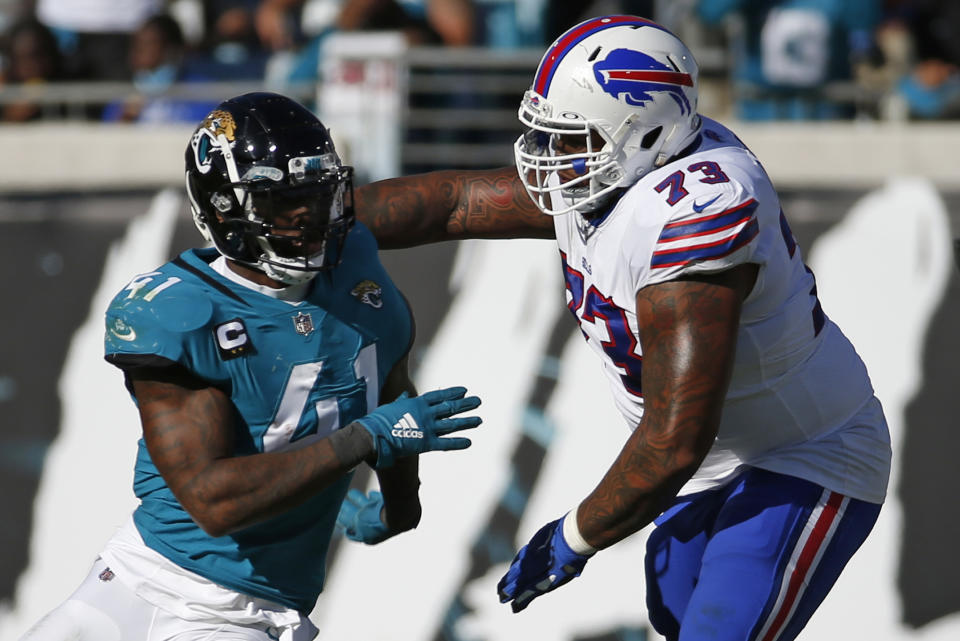 Jacksonville Jaguars linebacker Josh Allen (41) (AP Photo/Stephen B. Morton)