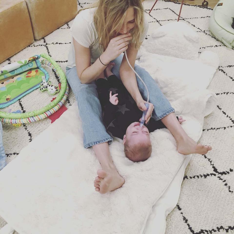 JENNY MOLLEN DEGUNKING HER SON'S NOSE