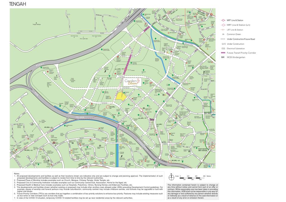 May 2021 Tengah BTO Gardens Bloom Map