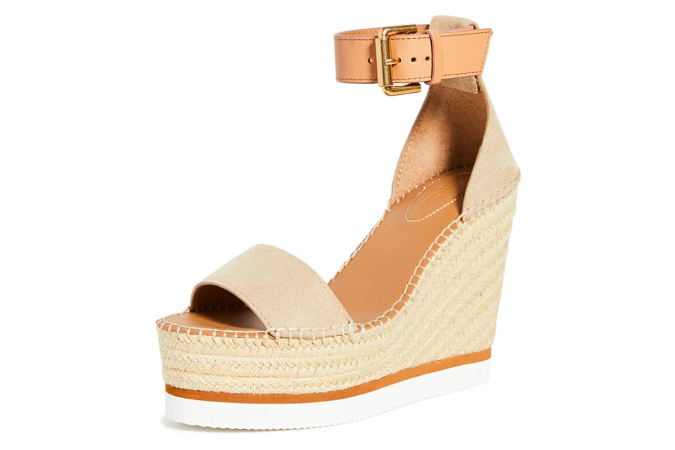 wedges, sandals, nude, see by chloe