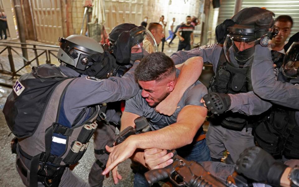 There were ugly clashes at the Damascus Gate  - MENAHEM KAHANA/AFP via Getty Images
