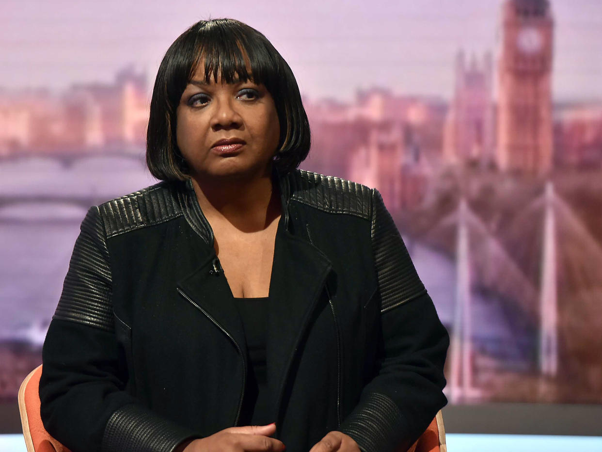 Diane Abbott: Jeff Overs/BBC/PA Wire