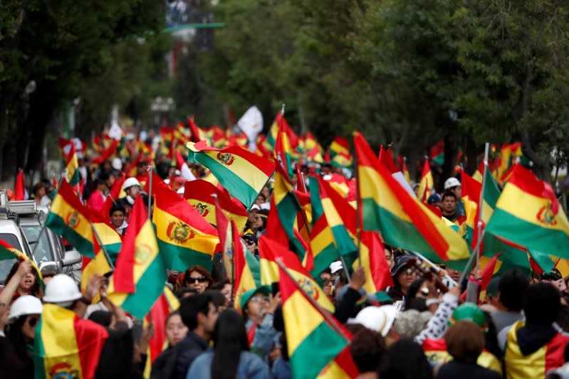 Protest against Bolivia's President Evo Morales in La Paz