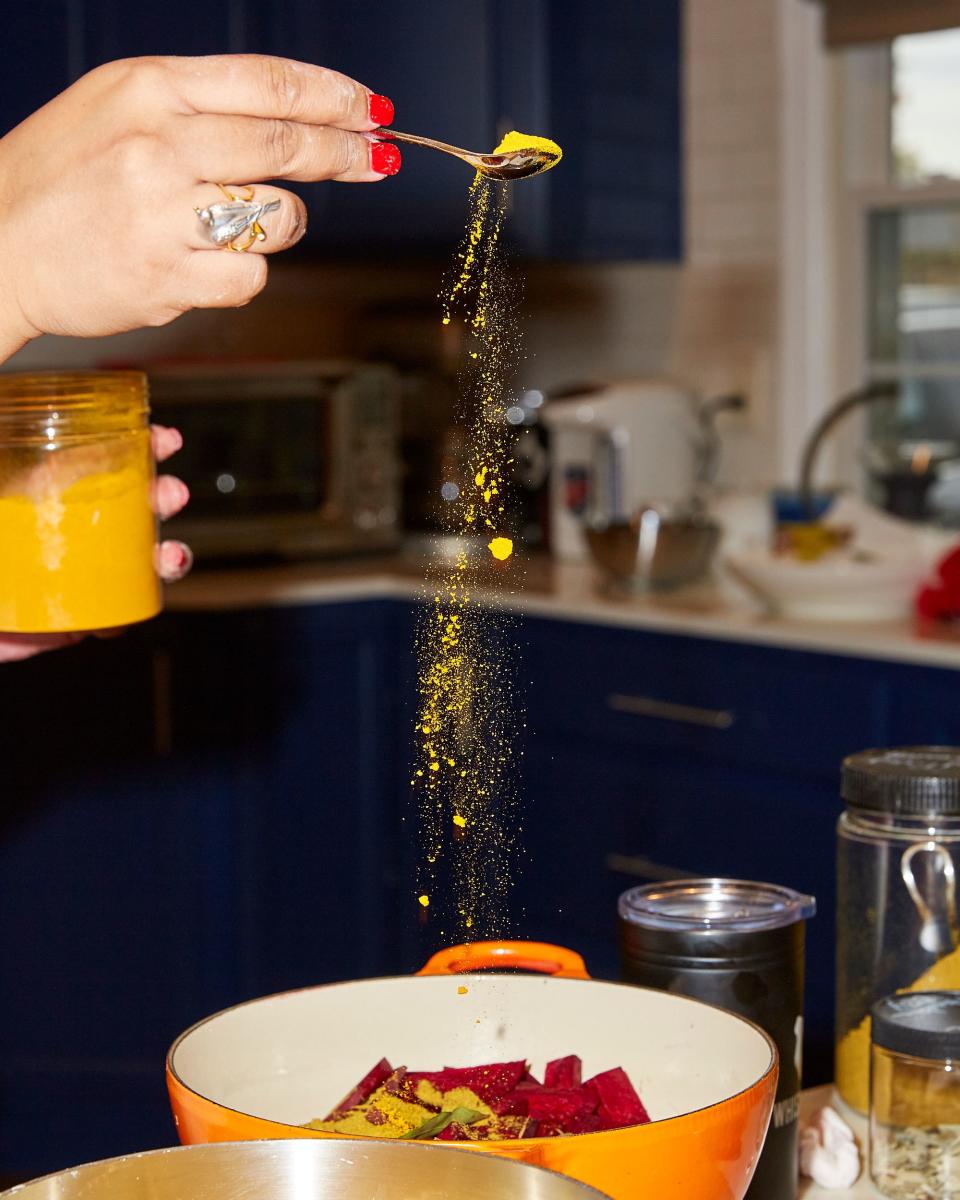 Can’t make her beet curry without turmeric.