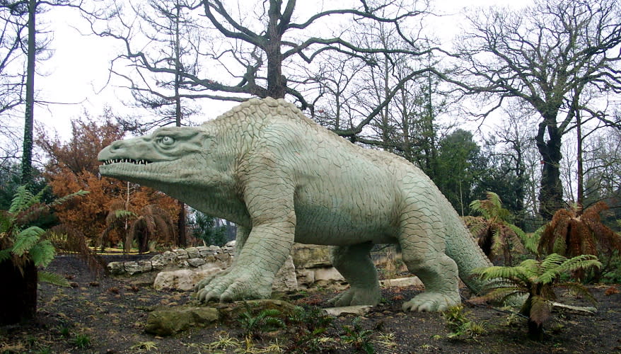 A Megalosaurus in Crystal Palace Park (Source: www.CGPGrey.com)