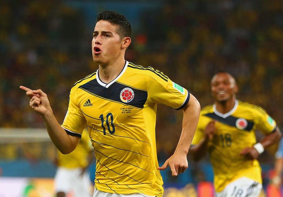 James Rodríguez en 2014 en el Mundial de Brasil