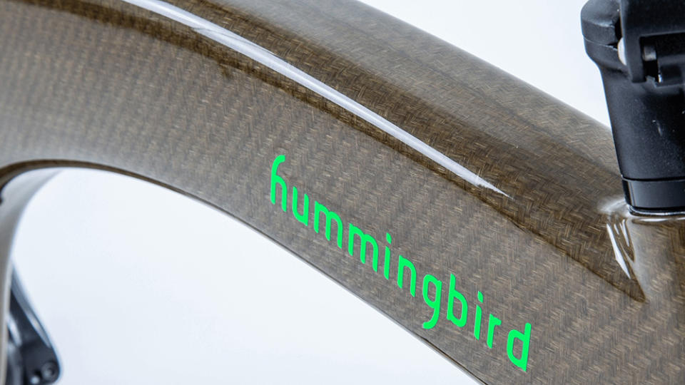 The Hummingbird Flax folding e-bike's frame