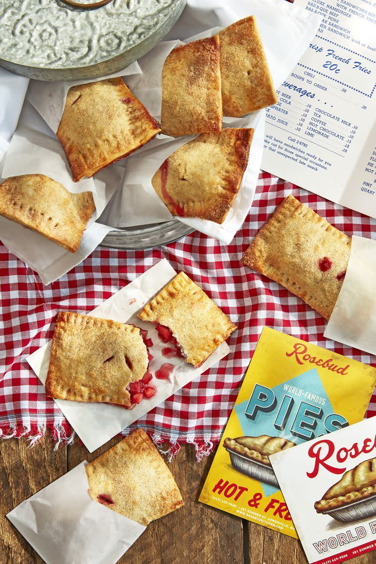 cranberry apple hand pies in little parchment paper envelopes