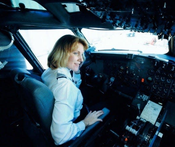 Seated in the captain's seat in 1986, Beverley Bass became the first woman American Airlines promoted to that rank, in 1986, 10 years after she started with the airline as a pilot.