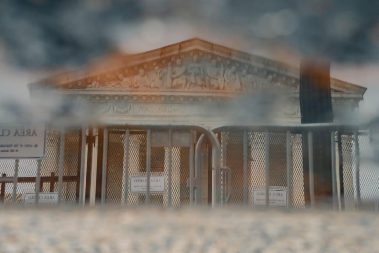 A reflection of the U.S. Supreme Court Building