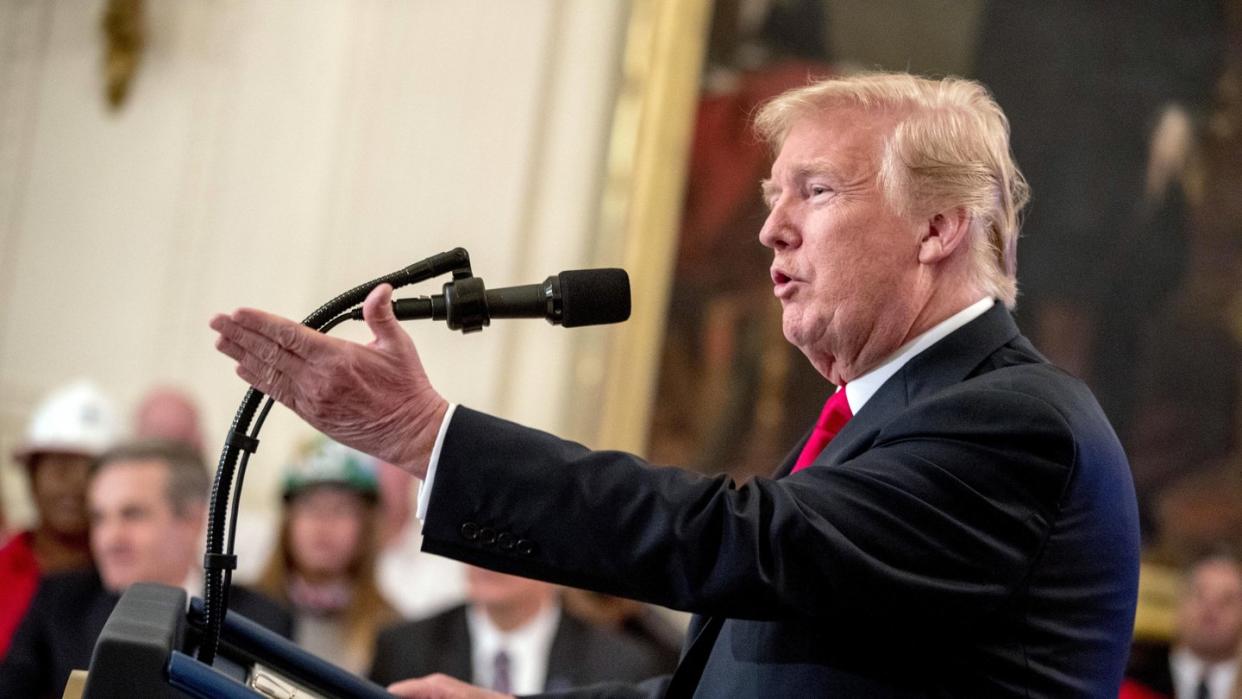 US-Präsident Donald Trump: «Ich glaube, ich habe mich sehr gut geschlagen auf der Pressekonferenz (mit Putin).» Foto: Andrew Harnik/AP