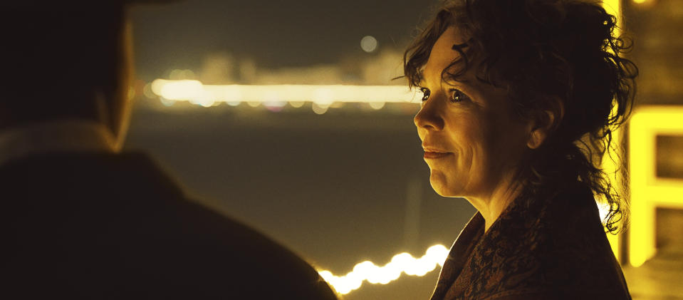 This image released by 20th Century Studios shows Olivia Colman in a scene from "Empire of Light." (Searchlight Pictures via AP)