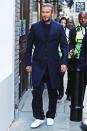 <p>Go all navy for a guaranteed good look. Beckham knows a top coat pulls any outfit together, too. </p>